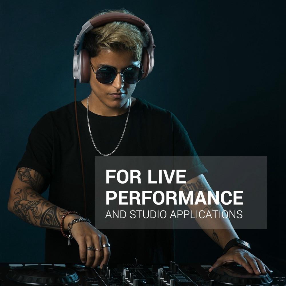 Head-Mounted Wired Headphone With Noise Reduction & Mic Black 6