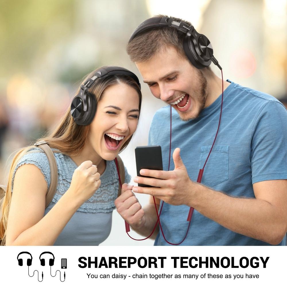 Head-Mounted Wired Headphone With Noise Reduction & Mic Black 7