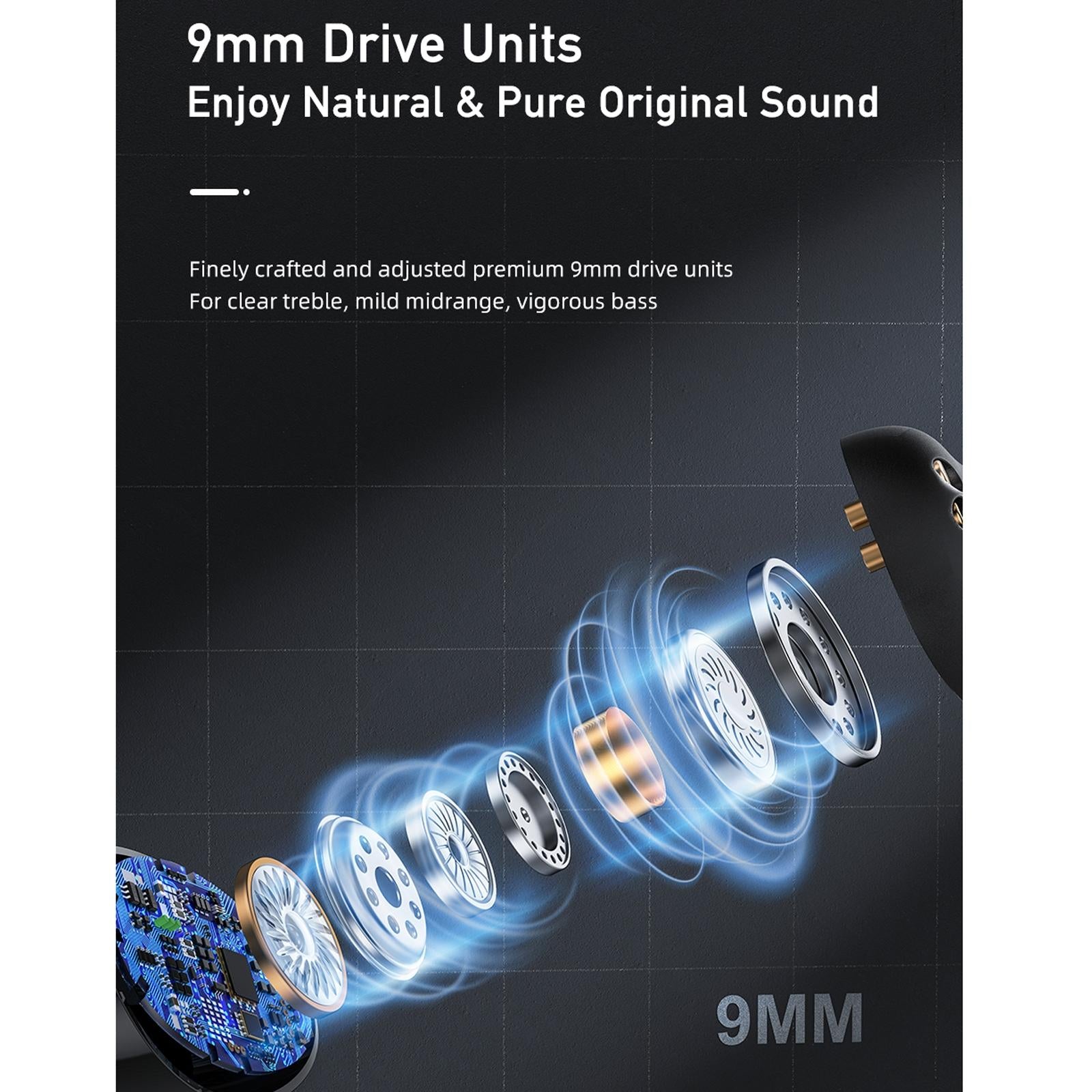 Wireless Active Noise Reduction Earphones - Black 5