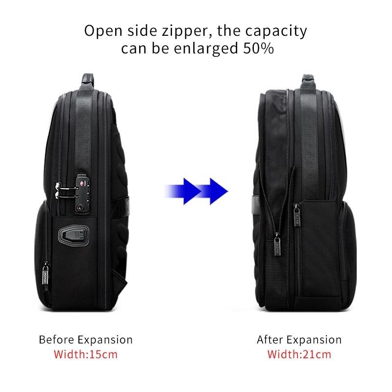 Anti-theft Waterproof Business Backpack for Travel - 30x15x44cm in Black 12