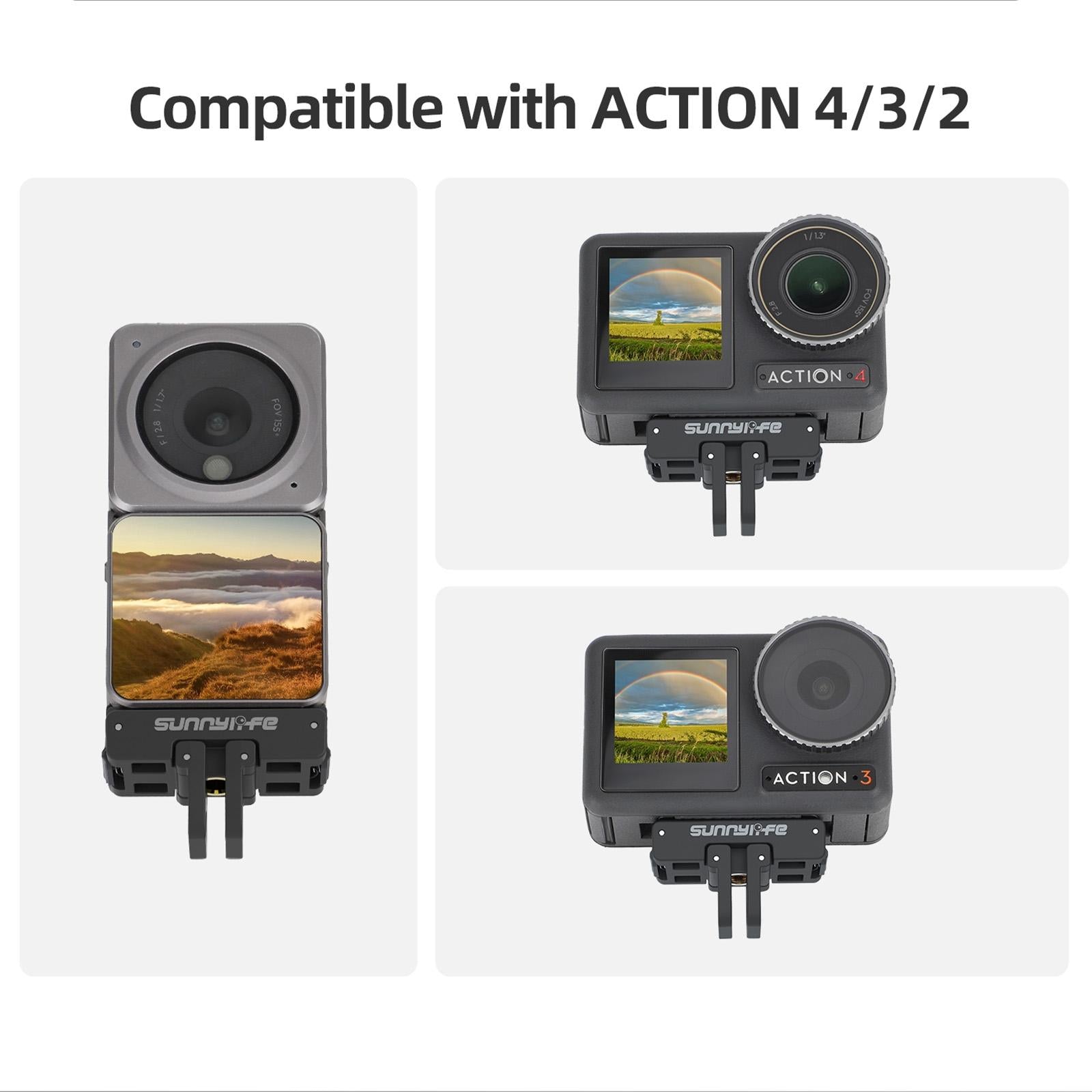 Magnetic Adapter Mount for Dji Action Cameras - Compatible with Action 2 3 and 4 4