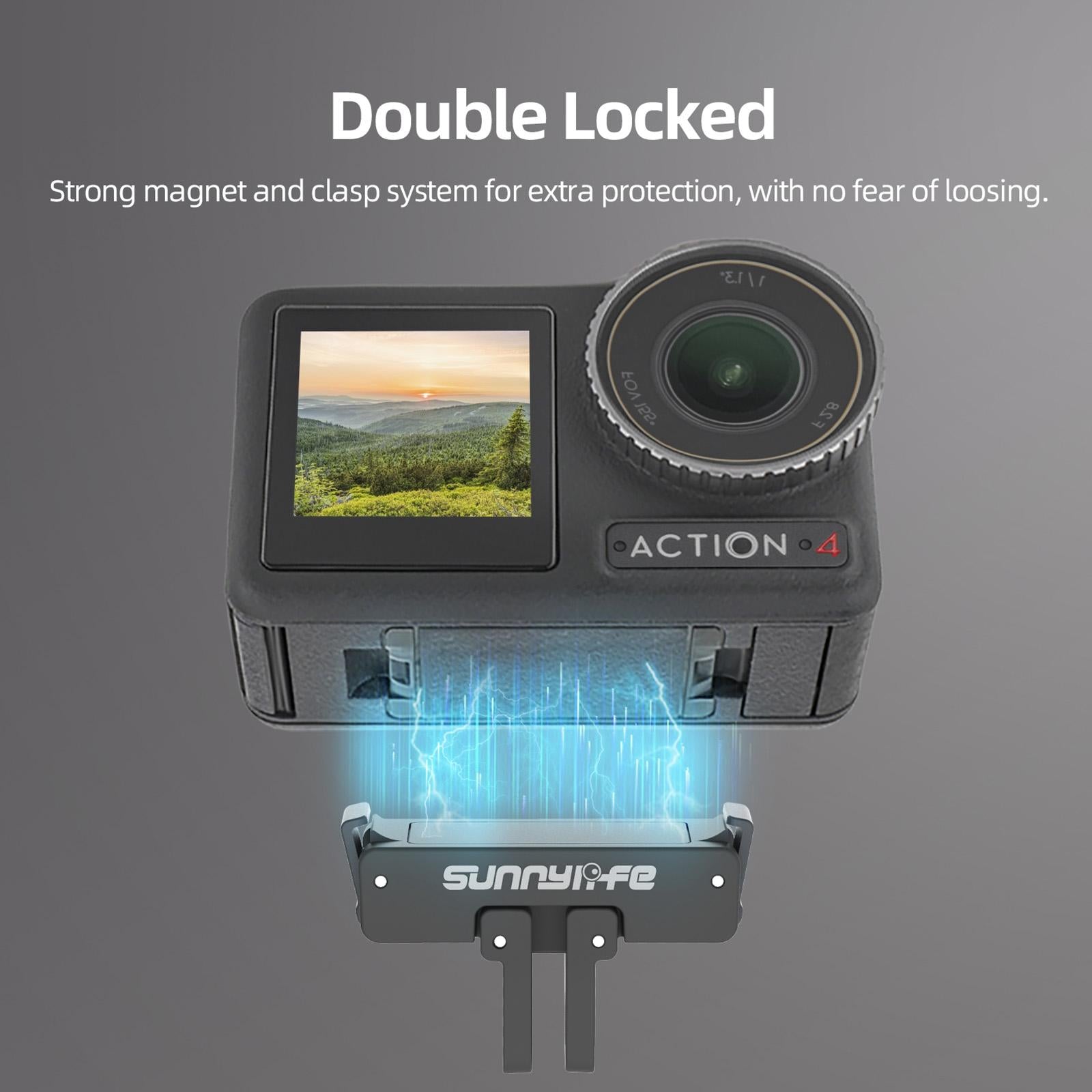 Magnetic Adapter Mount for Dji Action Cameras - Compatible with Action 2 3 and 4 6