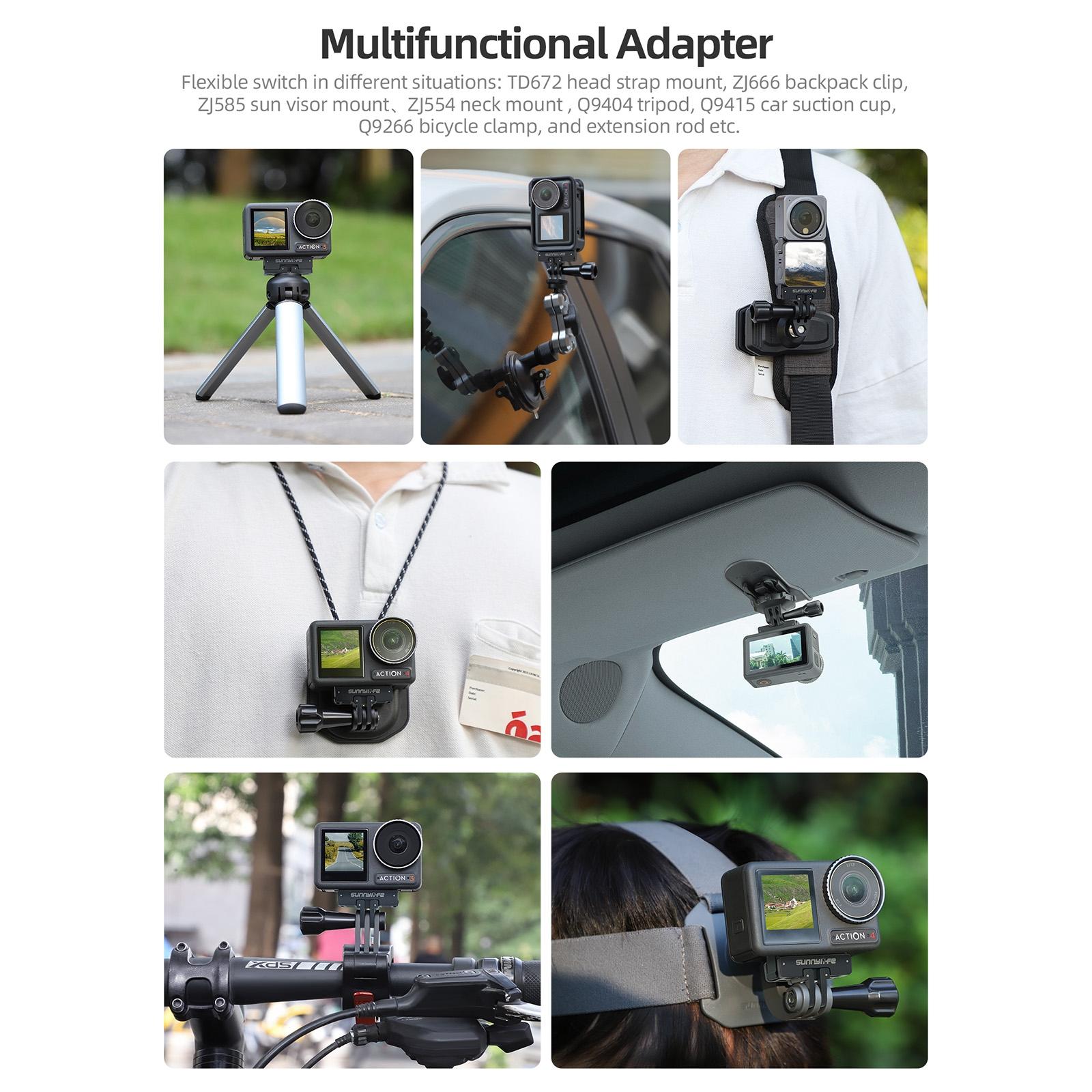 Magnetic Adapter Mount for Dji Action Cameras - Compatible with Action 2 3 and 4 8
