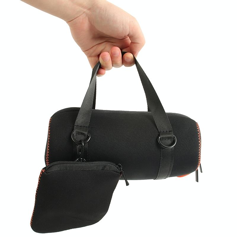Protective Cover with Strap & Carabiner for Jbl Charge 5 - Black 5
