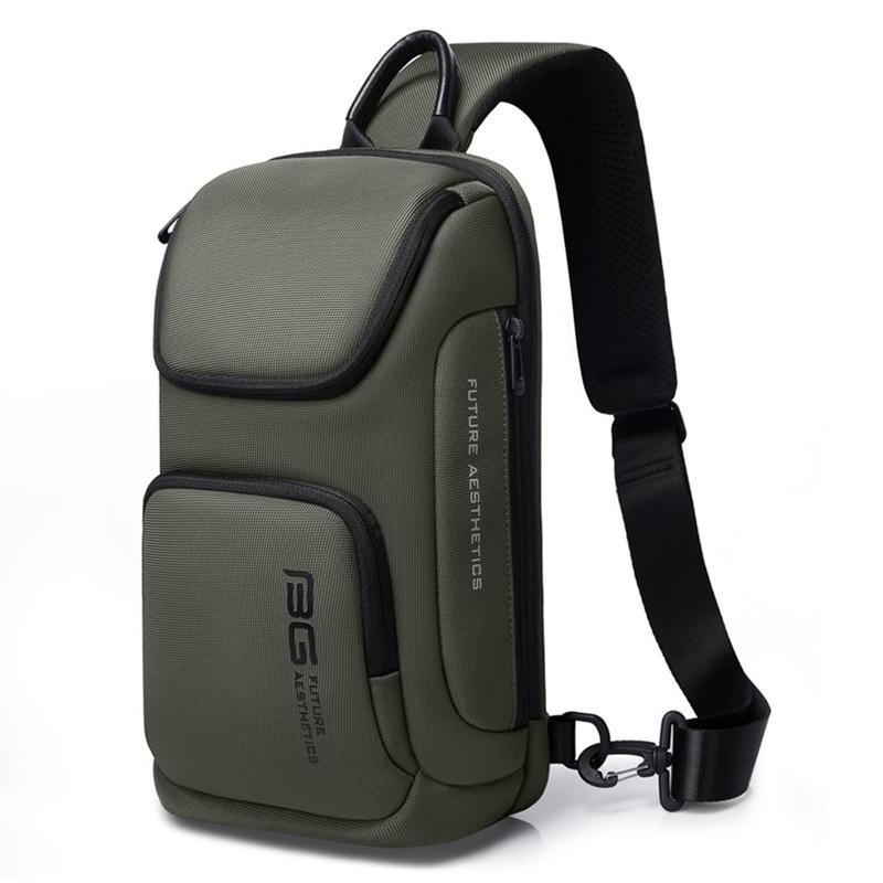 Waterproof Anti Theft Crossbody Chest Bag For Men 34 X 17.5 X 11Cm - Black