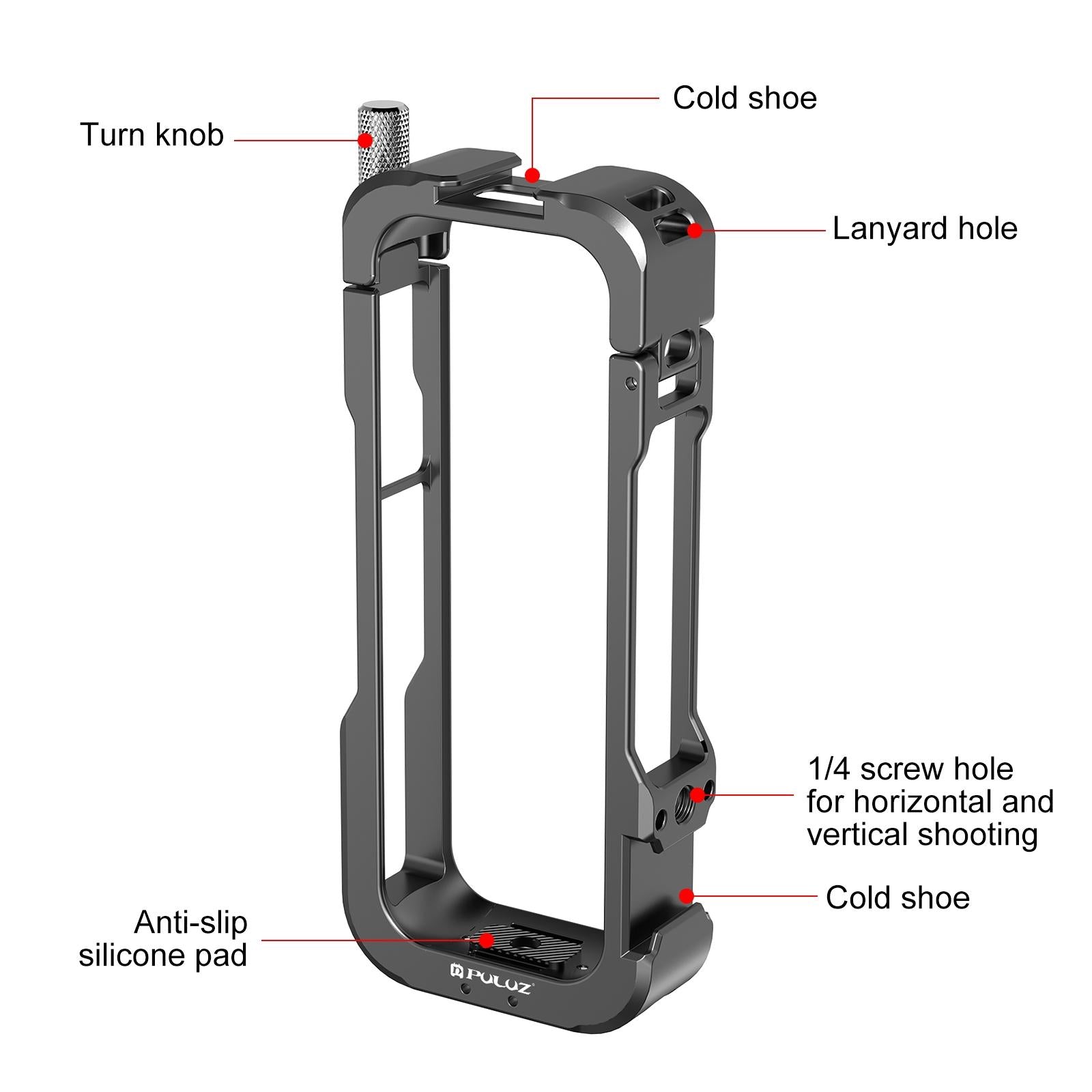 X4 Rig Housing Frame with Lens Cover for Insta360 7