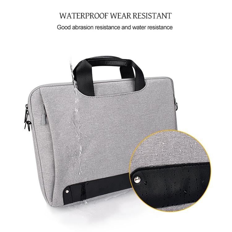 Waterproof Oxford Cloth Laptop Bag with Concealed Handle & Luggage Tie Rod - Black 13