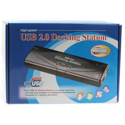 8-Port Usb 2.0 Docking Station With Multiple Ports Black - Black 9