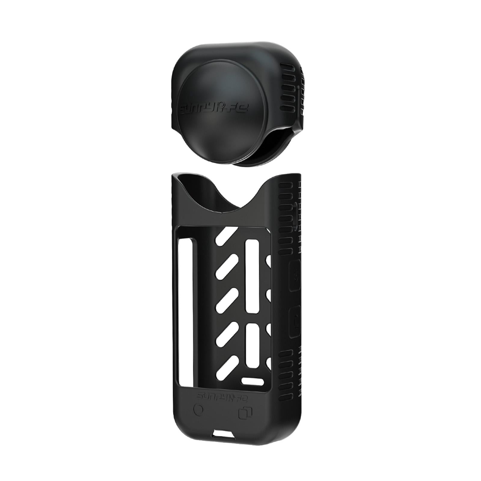 Silicone Shockproof Case and Lens Cover for Insta360 X4 by Sunnylife - Blue - Lens Body Cover Kit