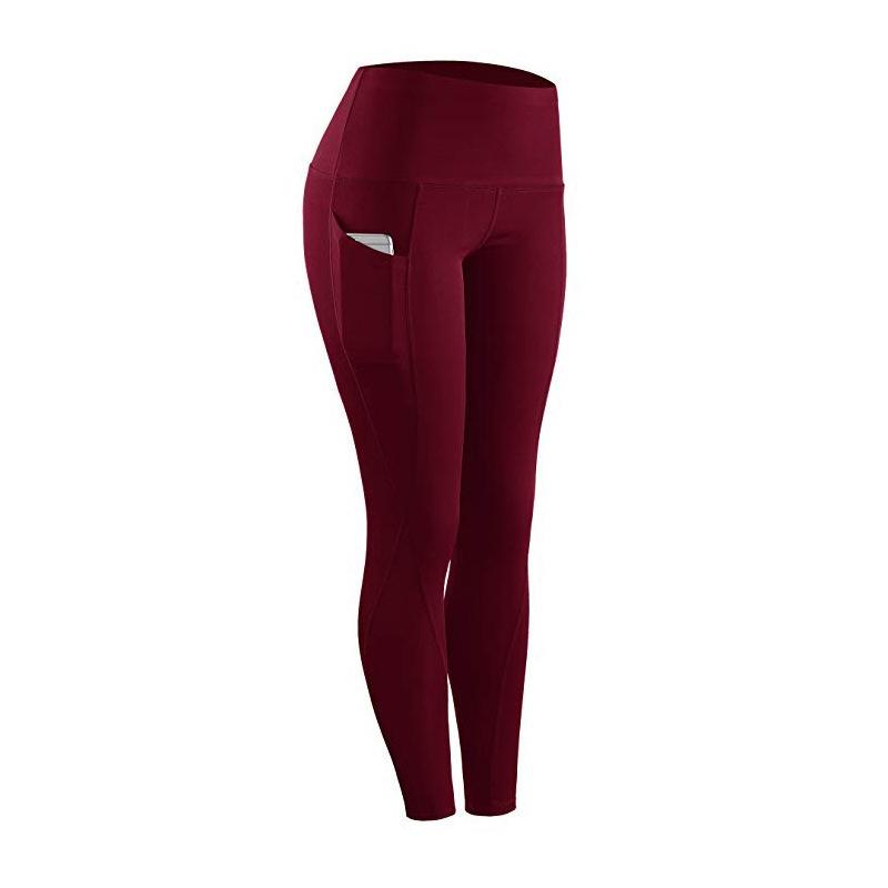 High Waist Slim Sports Leggings Women Tight Sportswear Size M - Blue 7