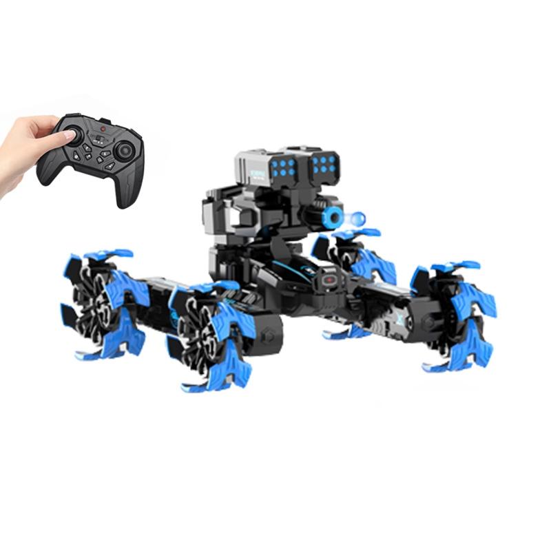 Remote Control Water Bomb Car - Four-wheel Battle Blooming Tire Spray - Green 12