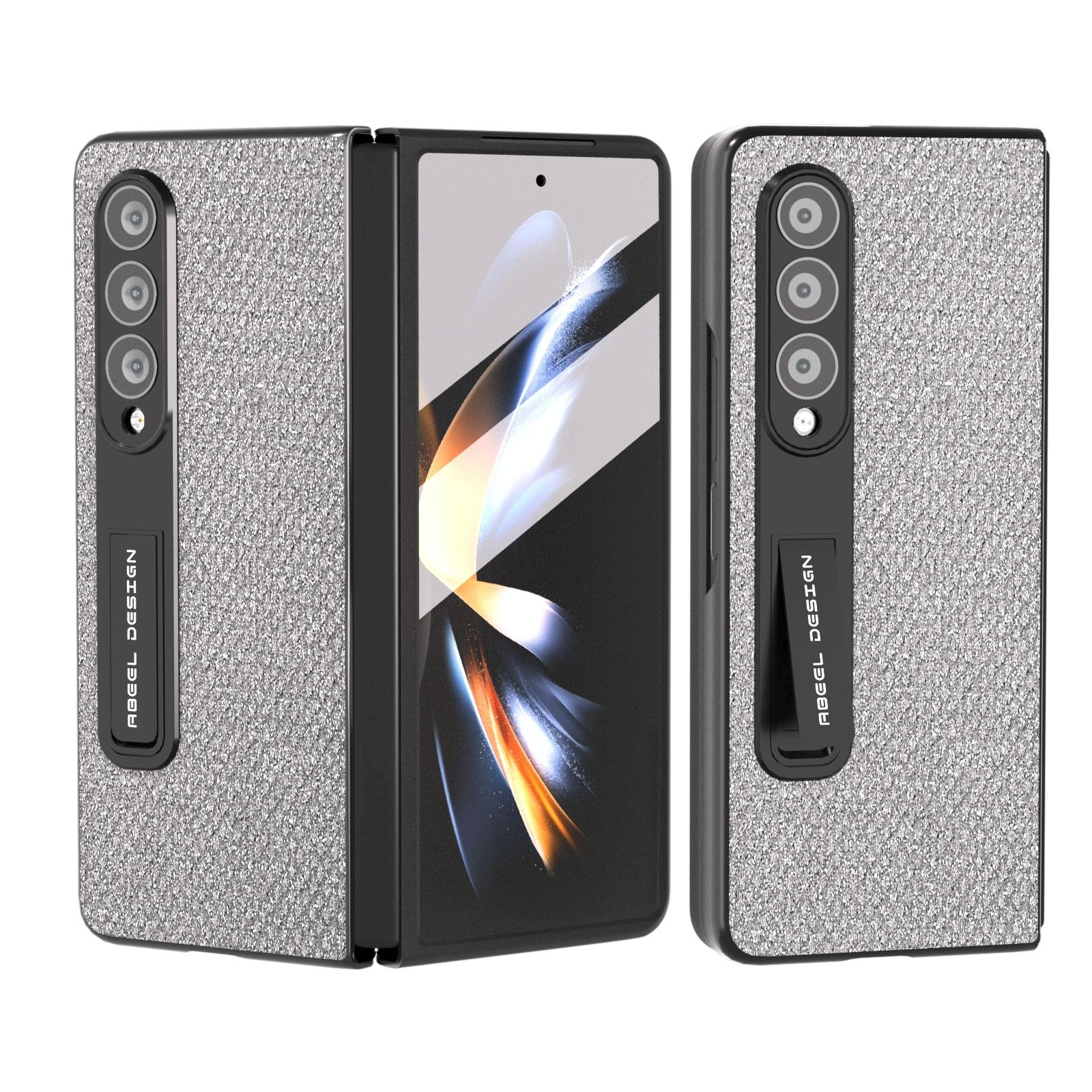 For Samsung Galaxy Z Fold4 5G Diamond Edge Case With Holder - Sapphire Blue 6