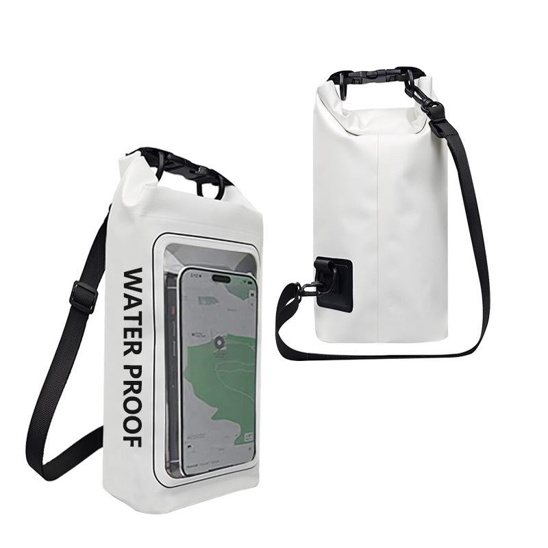 2 In 1 Waterproof Crossbody Phone Bag For Outdoor Cycling Swimming 2L Capacity - Black Green - 5L 13