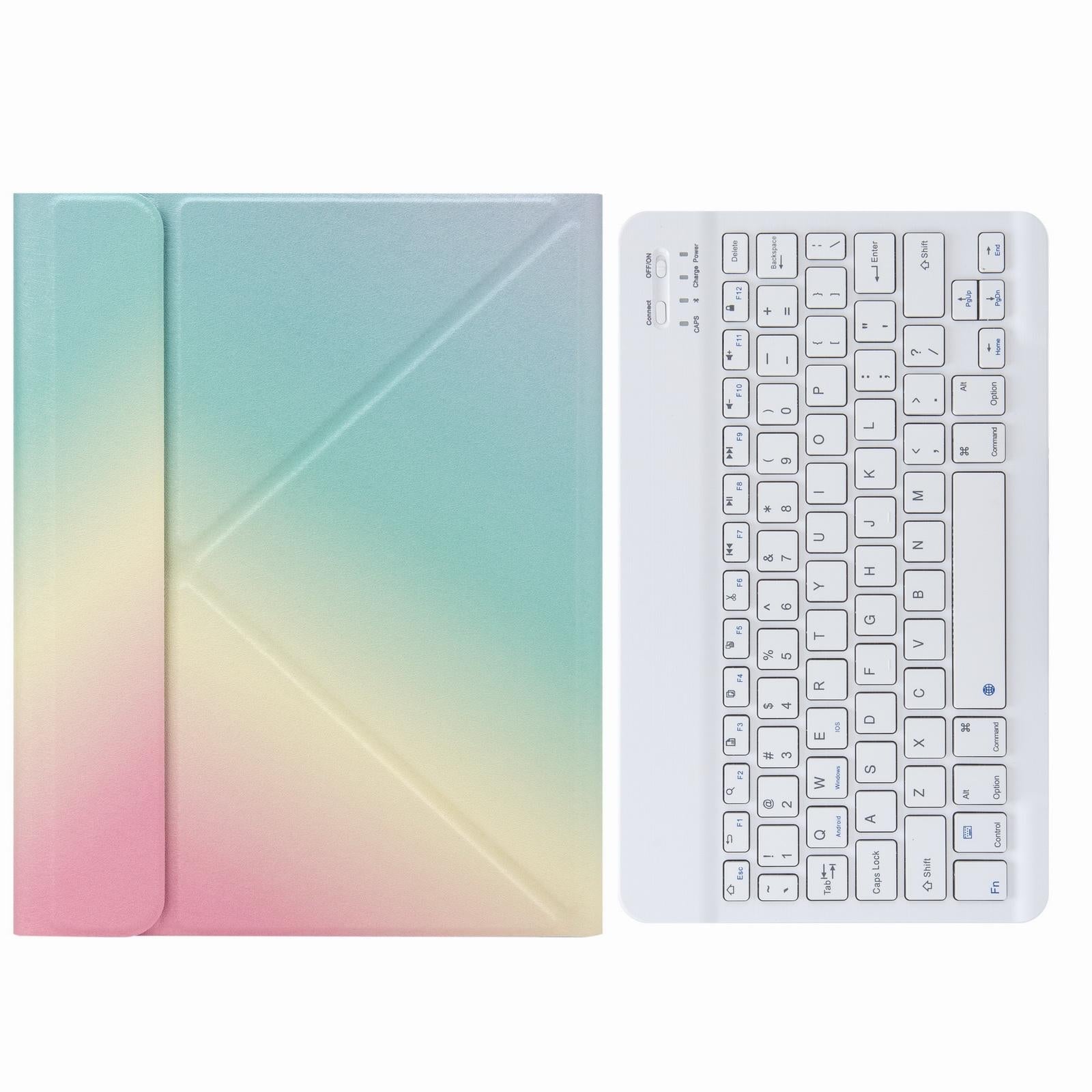 Leather Case With Bluetooth Keyboard For Ipad 9.7 2018 & 2017 - Three-Fold Holder - Dark Night Green 8