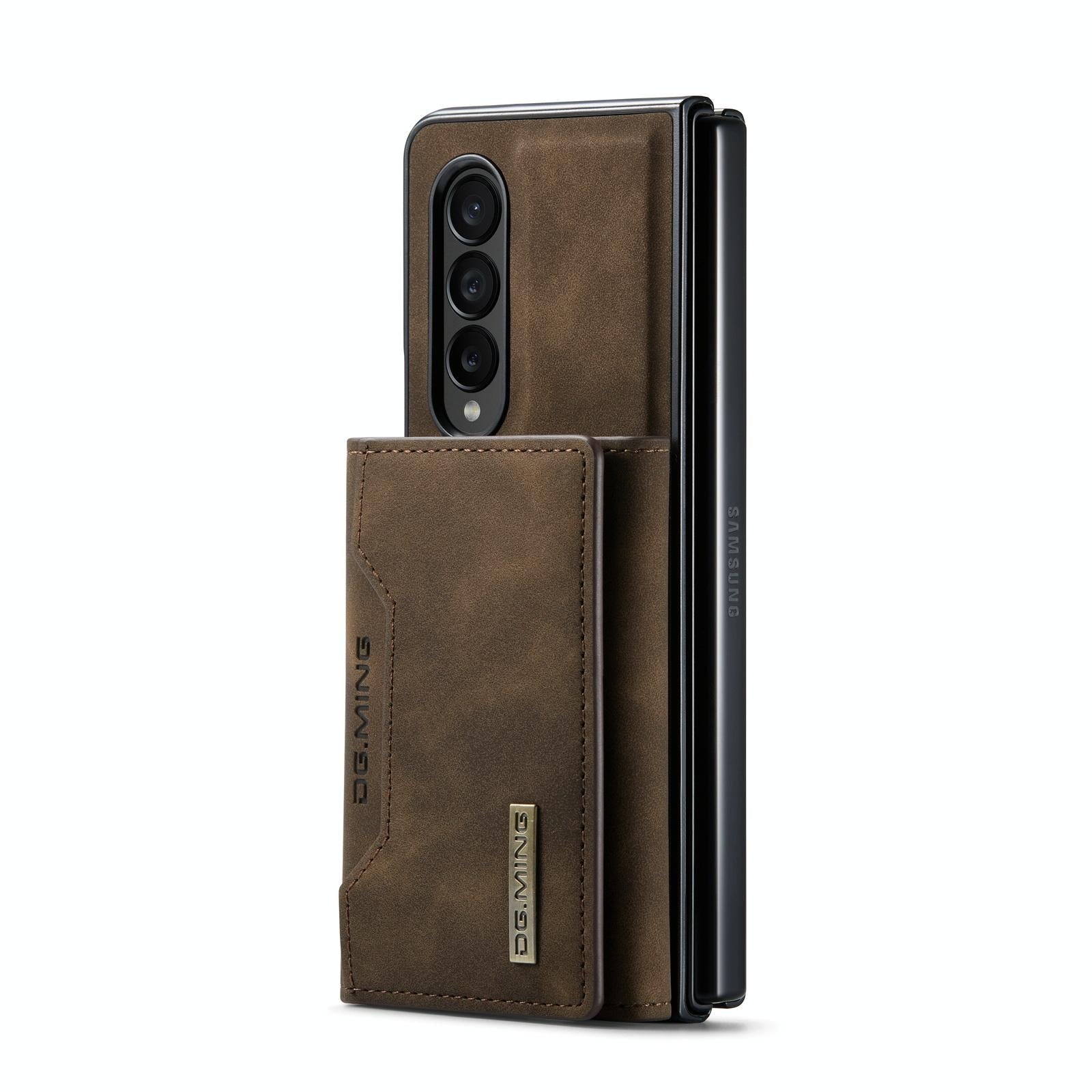 For Samsung Galaxy Z Fold4 5G Multi-Card Phone Case - Fits Dg.Ming M2 Series - Red 9