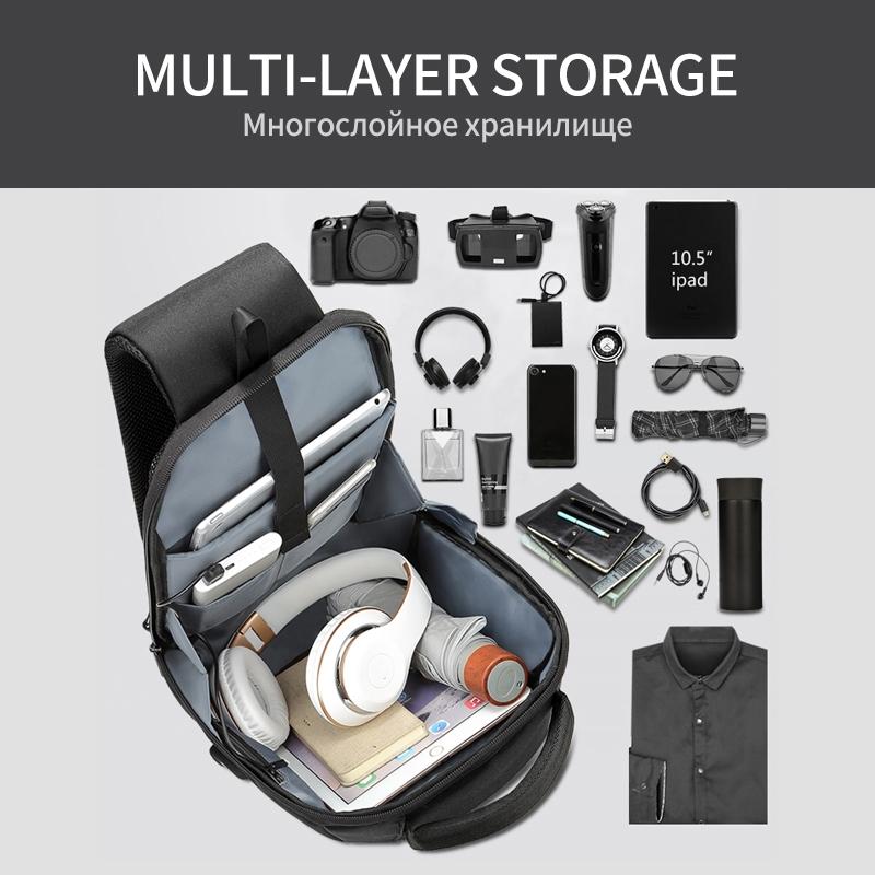 Water Repellent Multi Function Chest Bag With Usb Charging Port Men Crossbody Shoulder Bag - Grey 14