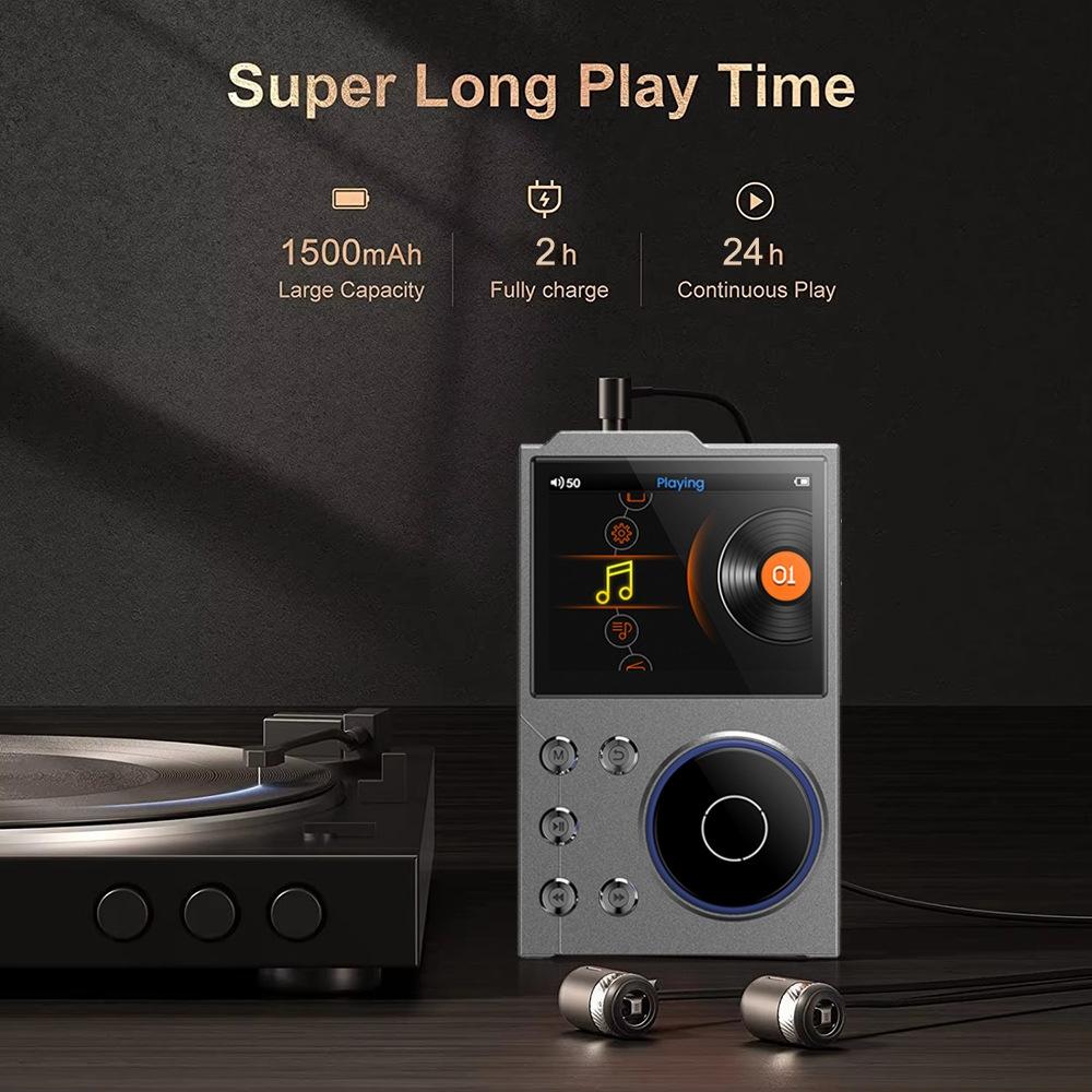 2.4 Inch Hifi Bluetooth Music Player Dsd256 Mastering Sound Quality 16Gb+16Gb Memory - Black - 16Gb+8Gb 14