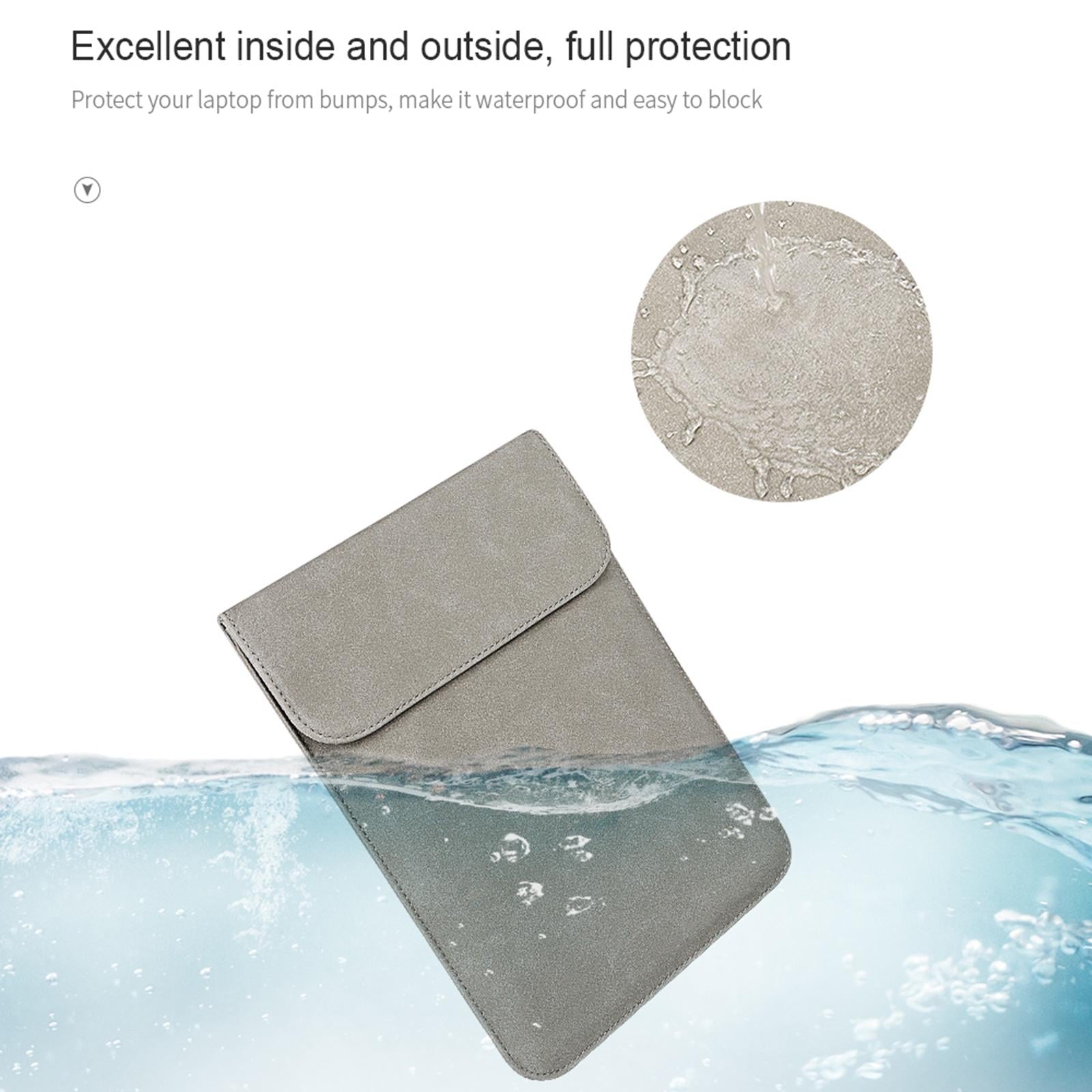 13.3 Inch Ultra-thin Notebook Liner Bag with Small Bag - Perfect for On-the-go - Light Grey 7