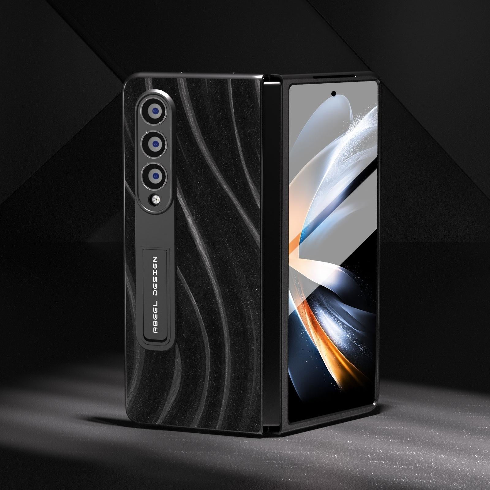 For Samsung Galaxy Z Fold4 5G Galactic Pattern Phone Case - Integrated Protection - Black 8