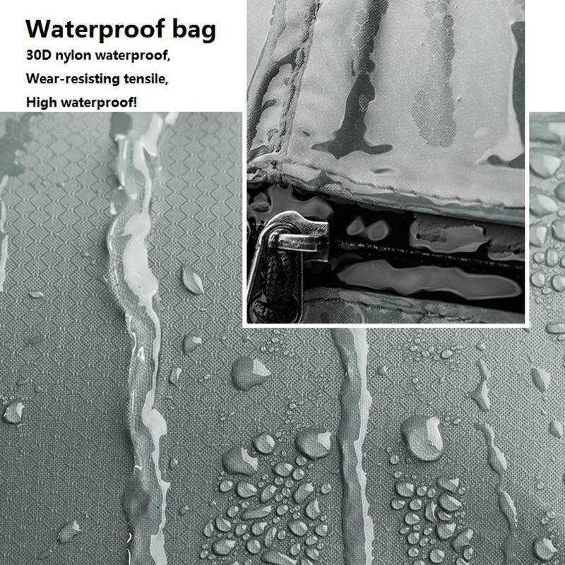 Waterproof Foldable Backpack Ultra Light & Portable 22L Capacity Black 7