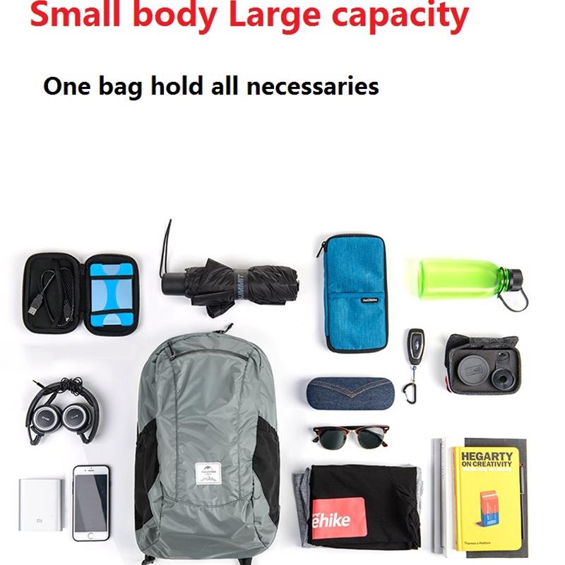 Waterproof Foldable Backpack Ultra Light & Portable 22L Capacity Black 10