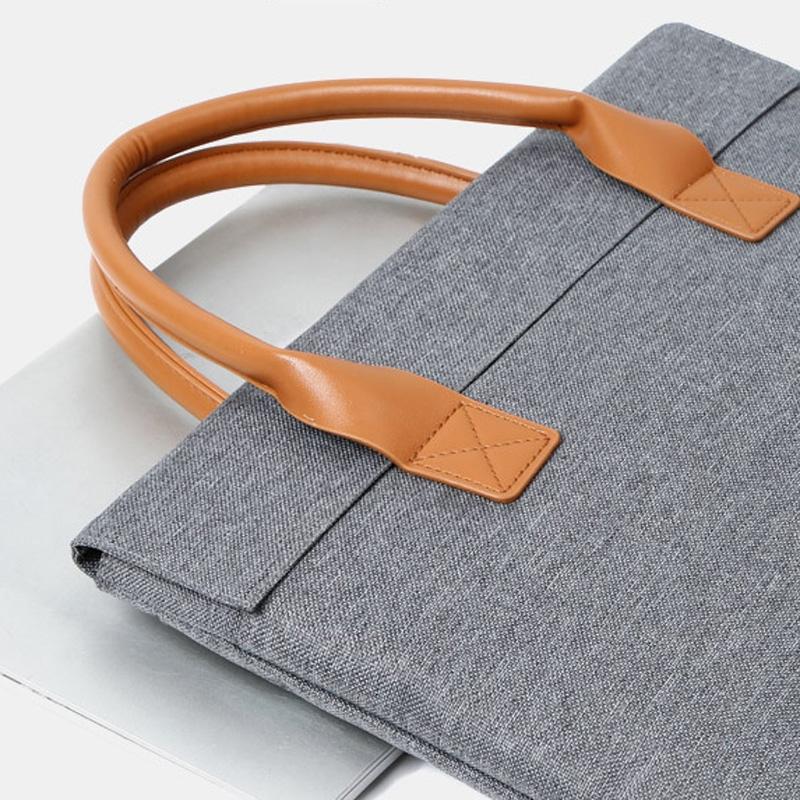 Lightweight Oxford Cloth Laptop Bag with Pu Handle - Portable - Blue - 14 Inch 8