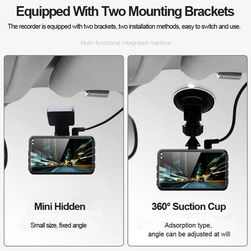 Hd Night Vision Dog Driving Recorder with Reversing Image - Double Recorded 4
