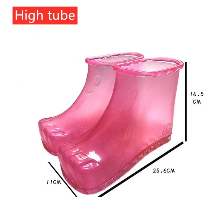 Portable Plastic Bubble Foot Bucket 16.5Cm Height Fits Size 42 Shoes - Rose Red 4