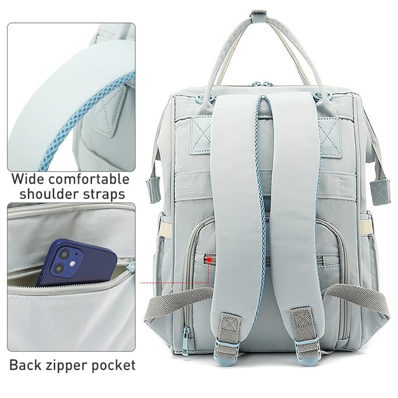 Convertible Diaper Bag Backpack for Baby Care - Blue 8