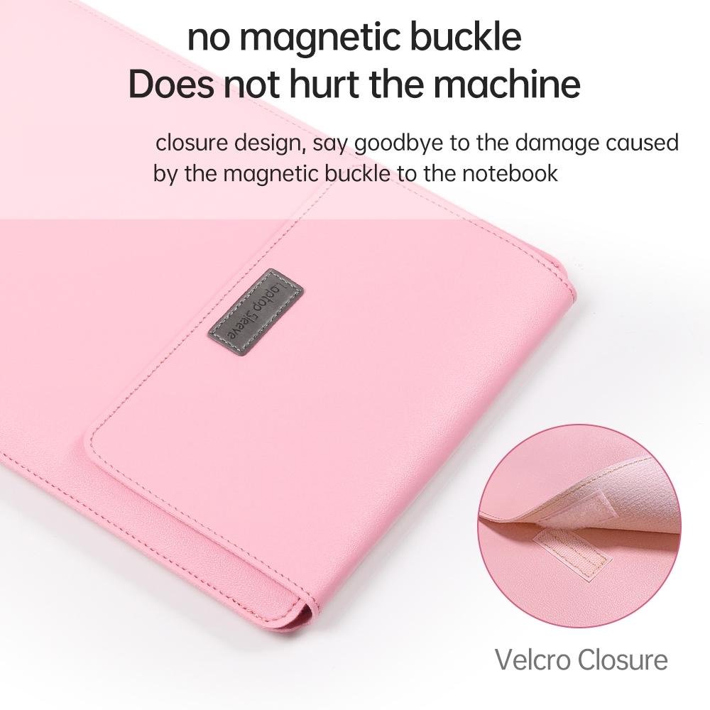 Lightweight 4-in-1 Leather Laptop Bag - 13 / 14 Inches Portable - Pink 5