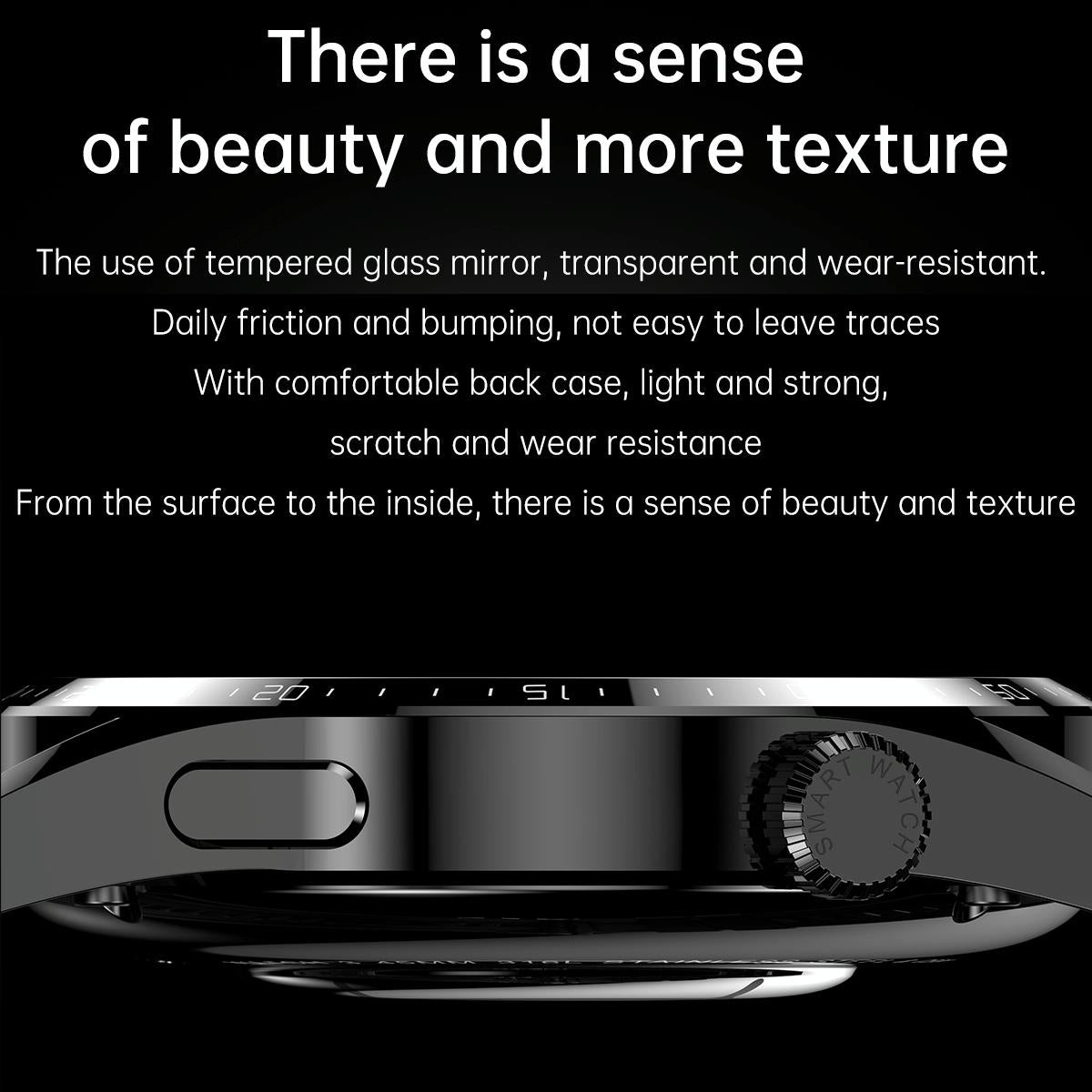 1.36 Inch Round Screen Bluetooth Smart Watch With Leather Strap - Silver 10