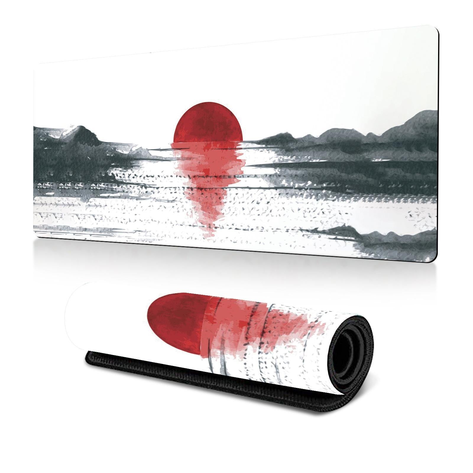 Cherry Blossom Ink Painting Mouse Pad Non Slip - Pattern 3 - 300X700X2Mm