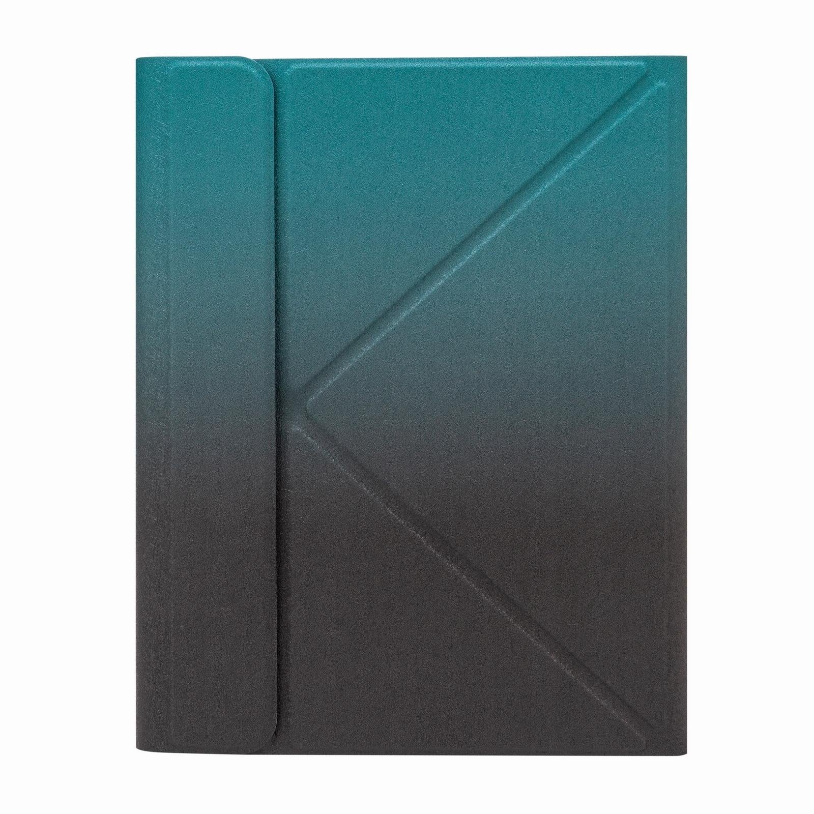 Bluetooth Keyboard Leather Case For Ipad 9.7 2018 / 2017 With Backlight & Three-Fold Holder - Dark Night Green 12