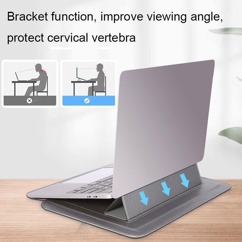 Multifunctional Laptop Bag Stand - Fits 13.3-14 Inches - Black - Gray With Power Bag 5