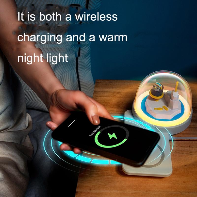 Wireless Fast Charging Bluetooth Music Lamp Astronauts 5