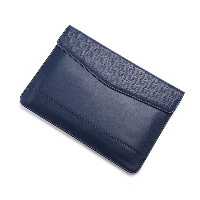 13-14 Inch Ultra-thin Magnetic Holster for Horizontal Embossed Notebook with Liner Bag - Gray 11