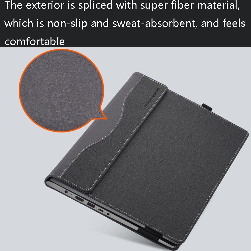 Yoga 520-14 Laptop Leather Case - Protective - Dark Gray 6