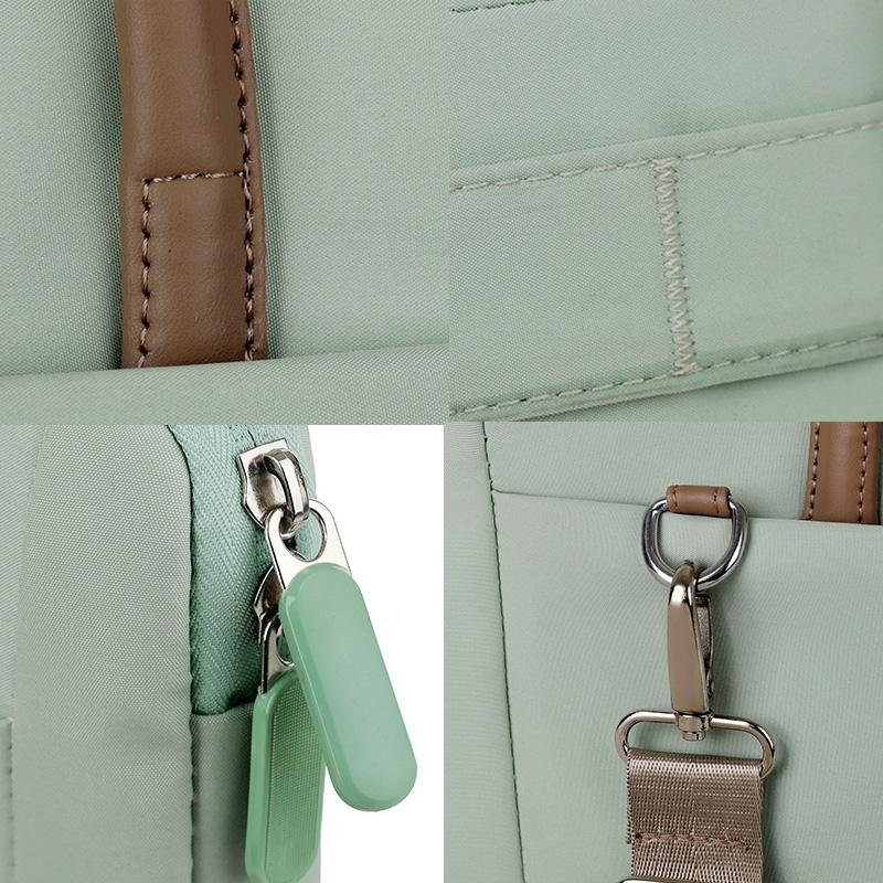 13-13.3 Inch Laptop Bag Crossbody Briefcase in Oxford Cloth - Gray - 14 - 14.6 Inch 10