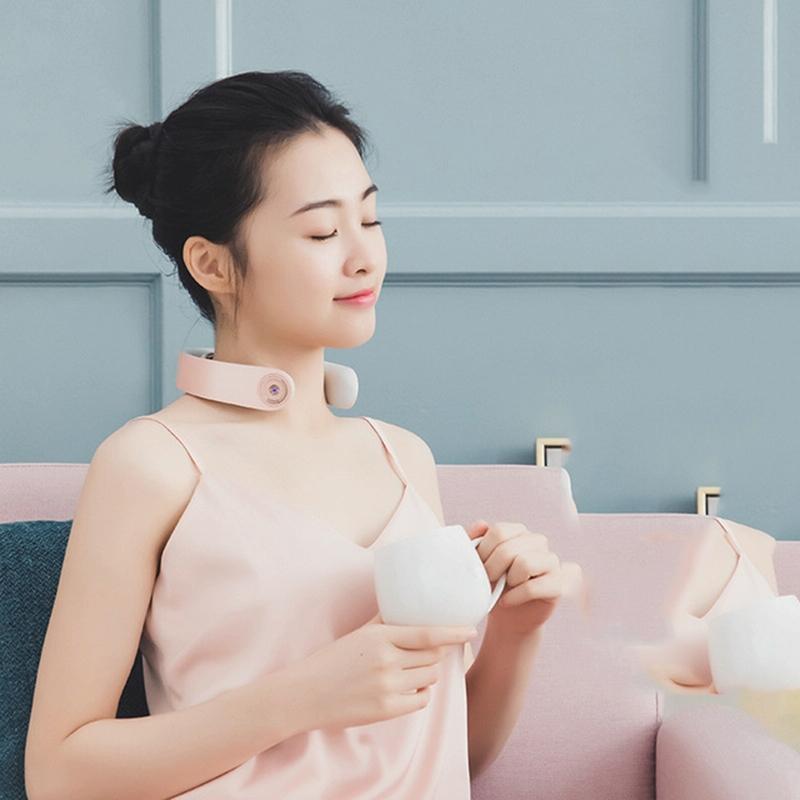 Smart Neck & Shoulder Massager Heat Therapy Multi-Function Cervical Spine Physiotherapy Pgg - Pink 5