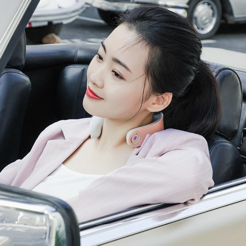 Smart Neck & Shoulder Massager Heat Therapy Multi-Function Cervical Spine Physiotherapy Pgg - Pink 14