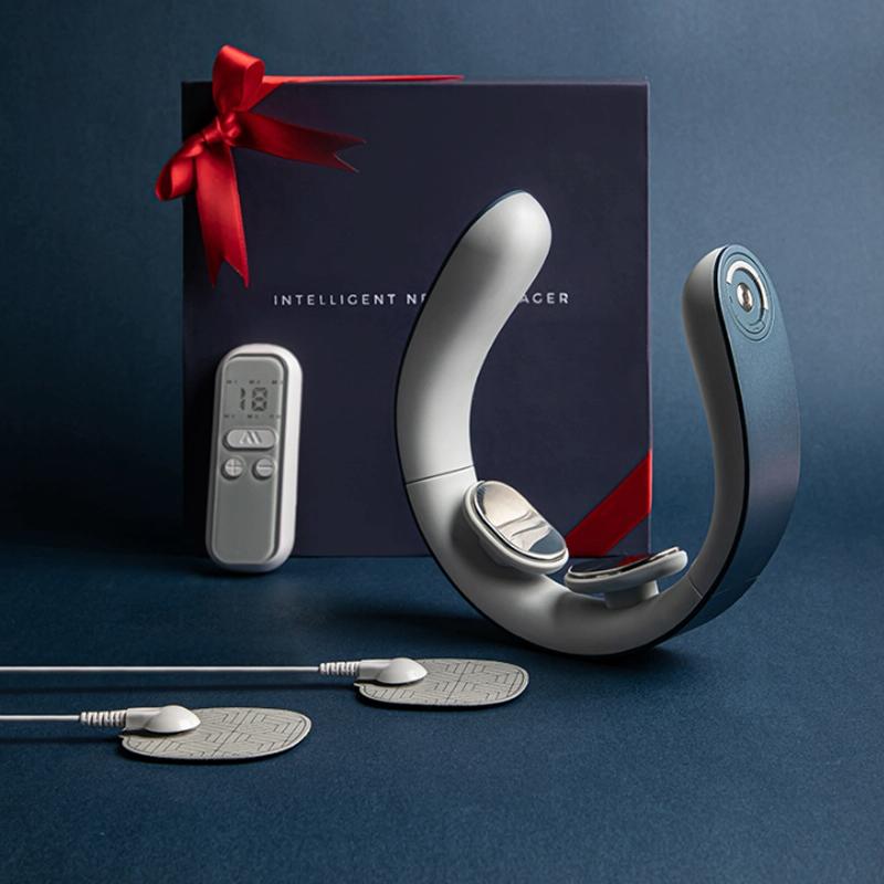 Smart Neck & Shoulder Massager Heat Therapy Multi-Function Cervical Spine Physiotherapy Pgg - Pink 15