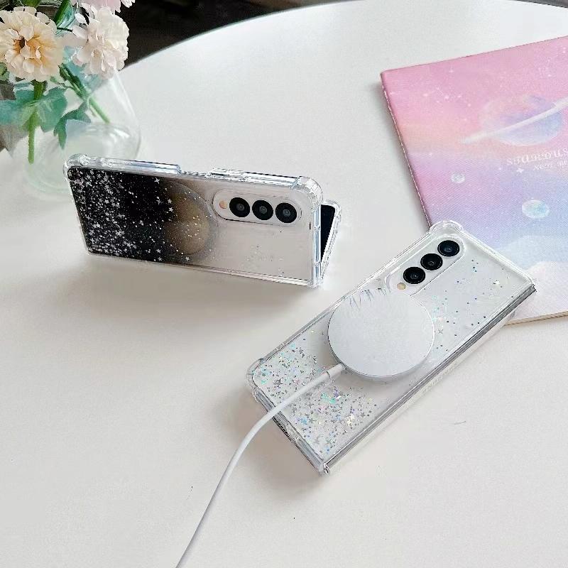 For Samsung Galaxy Z Fold4 5G Sparkle Tpu Case With Magsafe - Green 6