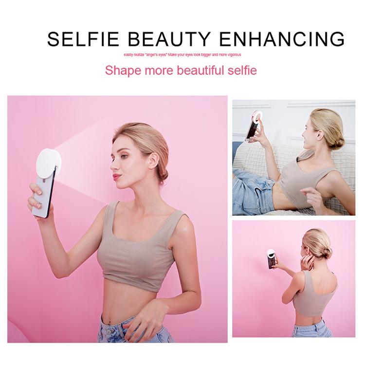 Rechargeable Selfie Light Clip for Beauty and Flash Fill - Black 5