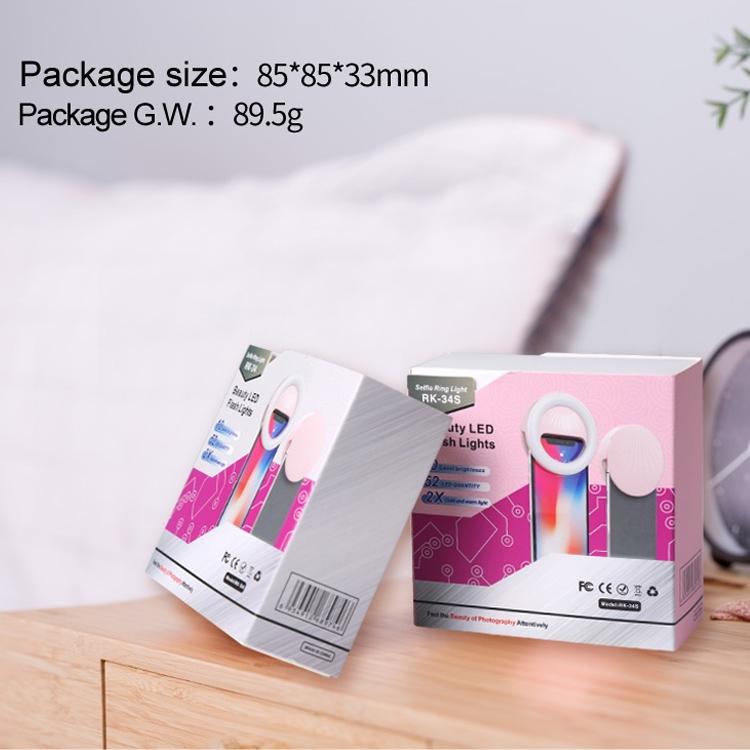 Rechargeable Selfie Light Clip for Beauty and Flash Fill - Black 12