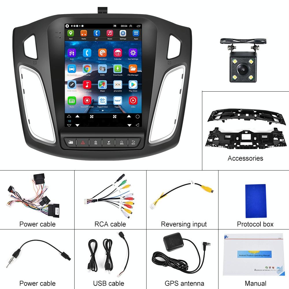 9.7 Inch Android Car Integrated Machine For Ford Focus - Standard + 4 Light Camera 2 + 64G 3