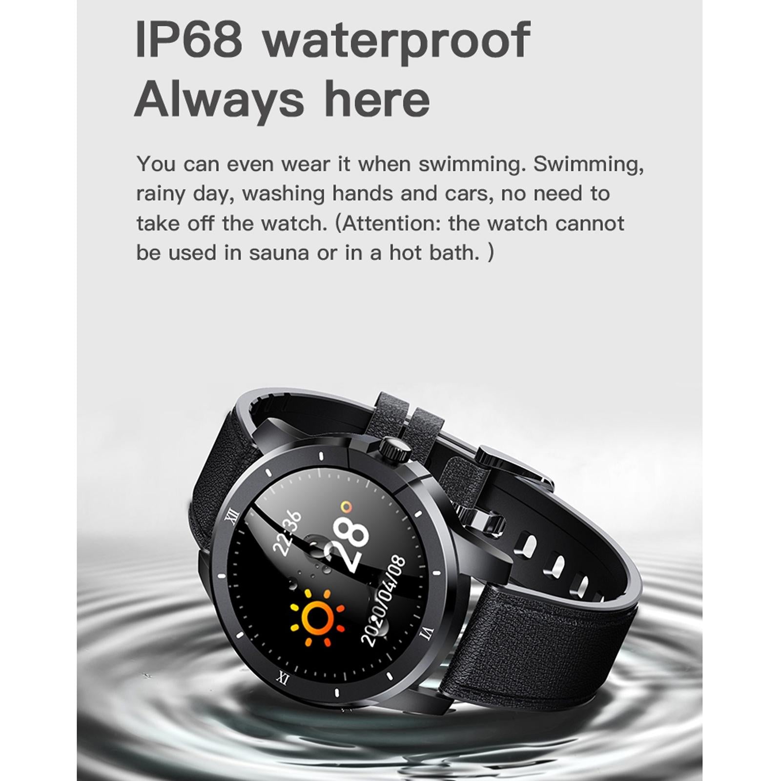 1.3 Inch Ips Colour Screen Ip68 Waterproof Smart Watch Support Bluetooth Call / Sleep Monitoring / Heart Rate Monitoring - Silicone Strap Silver 9