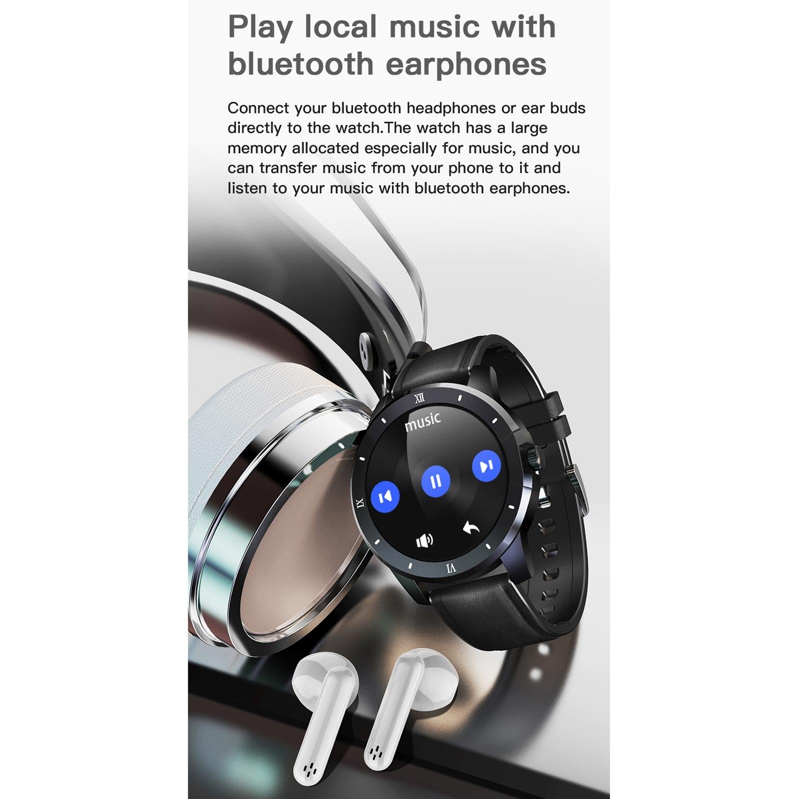 1.3 Inch Ips Colour Screen Ip68 Waterproof Smart Watch Support Bluetooth Call / Sleep Monitoring / Heart Rate Monitoring - Silicone Strap Silver 12