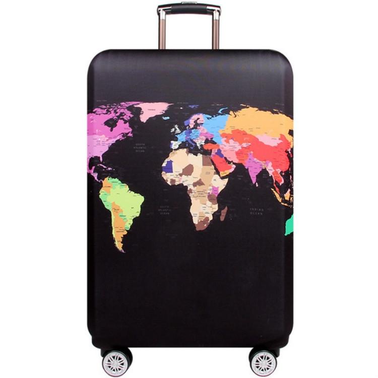 Protective Elastic Suitcase Cover - Fits 22-24 Inch Luggage - Dustproof & Scratch-proof - Geometric Map 10