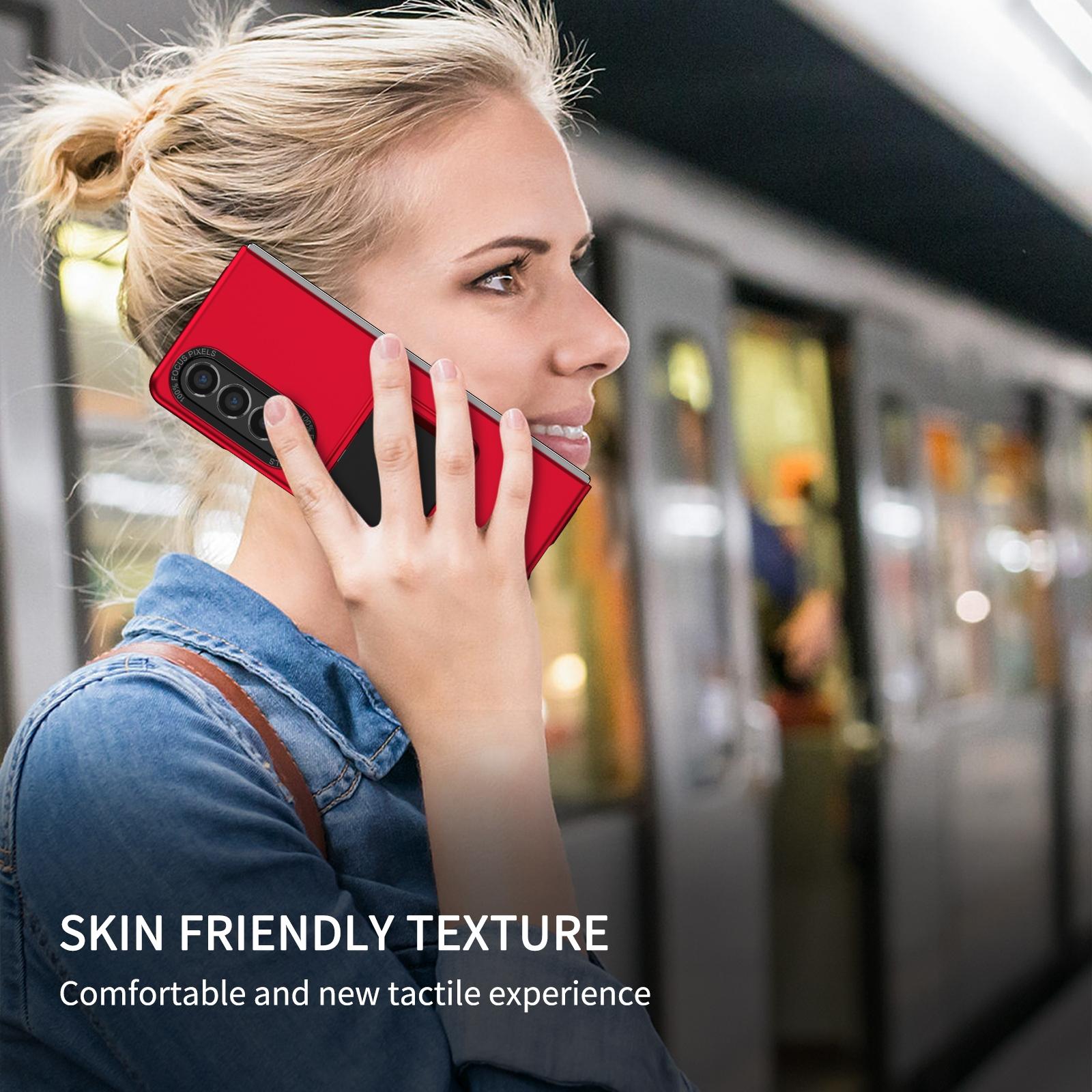 For Samsung Galaxy Z Fold4 5G Foldable 3D Design Phone Case - Red 7
