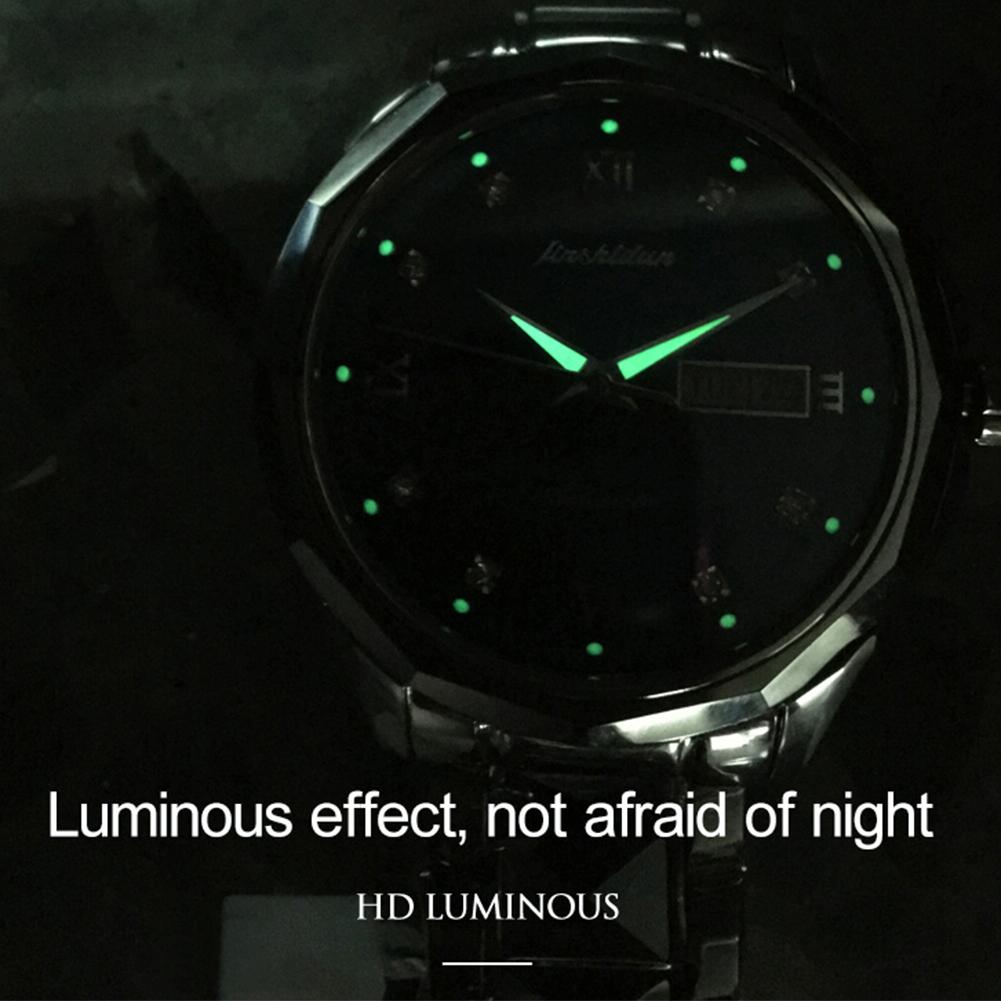 Stylish Waterproof Luminous Women Automatic Watch - 8813 - Silver Black 15